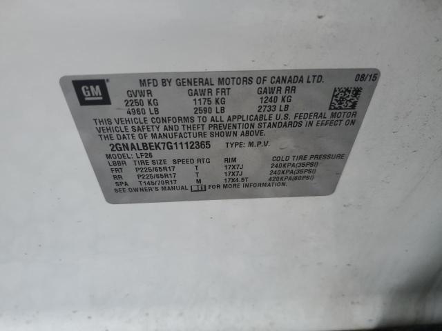 2016 CHEVROLET EQUINOX LS - 2GNALBEK7G1112365
