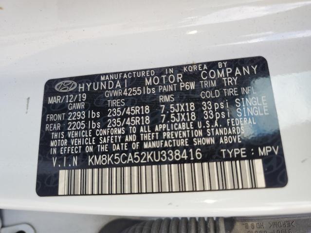 2019 HYUNDAI KONA ULTIM KM8K5CA52KU338416