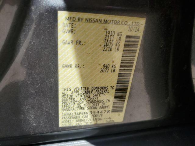 2015 NISSAN ALTIMA 2.5 - 1N4AL3AP9FN354478