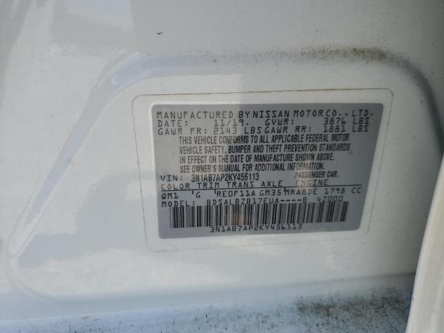 2019 NISSAN SENTRA S 3N1AB7AP2KY456113