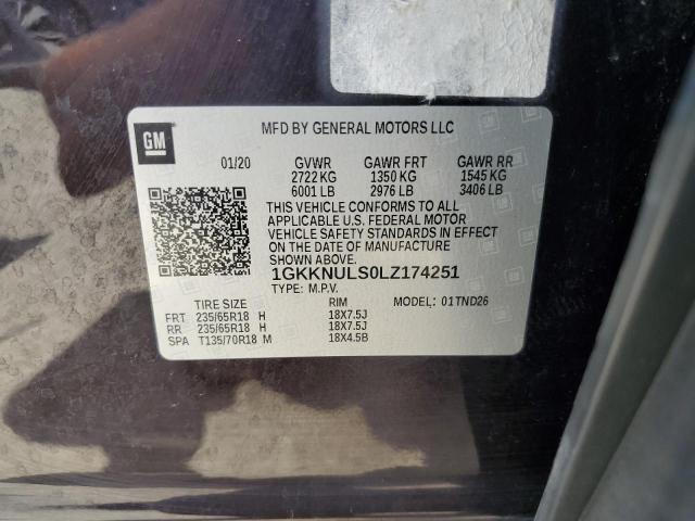 2020 GMC ACADIA SLT 1GKKNULS0LZ174251