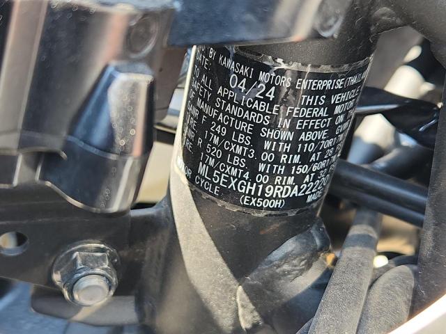 2024 KAWASAKI EX500 H ML5EXGH19RDA22220