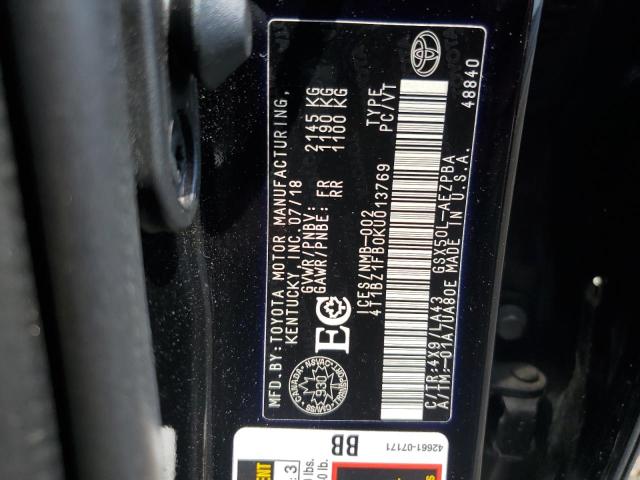 2019 TOYOTA AVALON XLE 4T1BZ1FB0KU013769