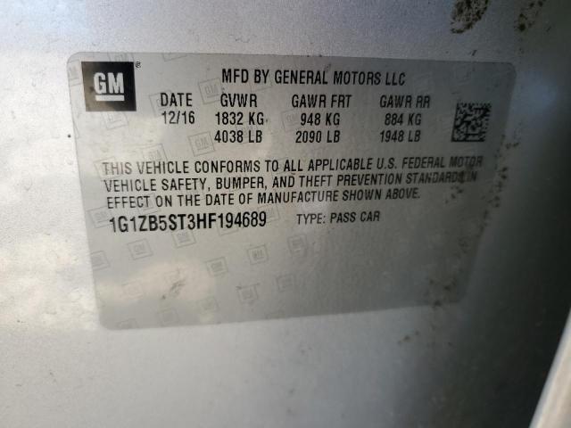 2017 CHEVROLET MALIBU LS 1G1ZB5ST3HF194689