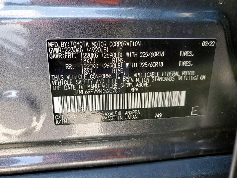 2022 TOYOTA RAV4 XSE - JTME6RFV9ND522783