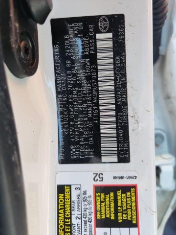2021 TOYOTA CAMRY SE 4T1G11AK9MU570073