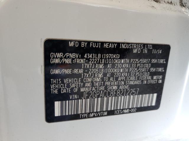 2015 SUBARU XV CROSSTR JF2GPACC8F8212257