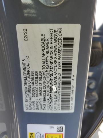 2022 HONDA ACCORD SPO - 1HGCV1F41NA033753