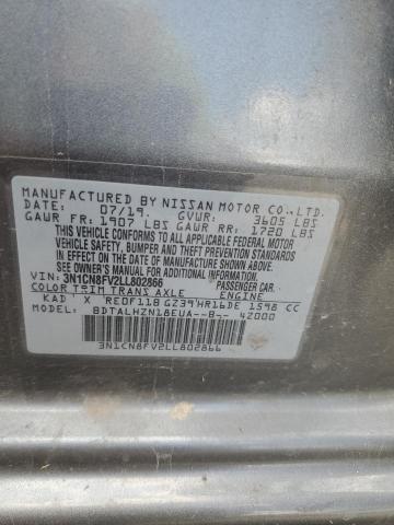 2020 NISSAN VERSA SR - 3N1CN8FV2LL802866