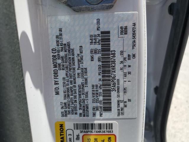 2017 FORD FUSION S - 3FA6P0G7XHR387683