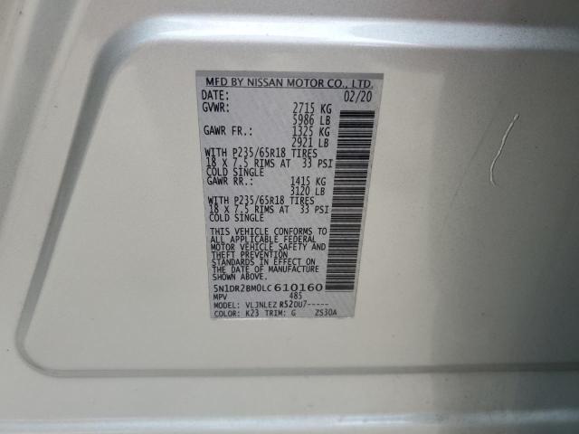 2020 NISSAN PATHFINDER - 5N1DR2BM0LC610160