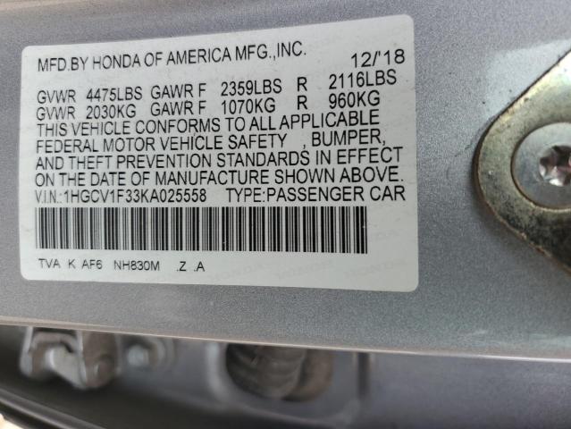 2019 HONDA ACCORD SPO 1HGCV1F33KA025558