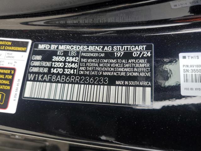 2024 MERCEDES-BENZ C 63 AMG S W1KAF8AB6RR236233