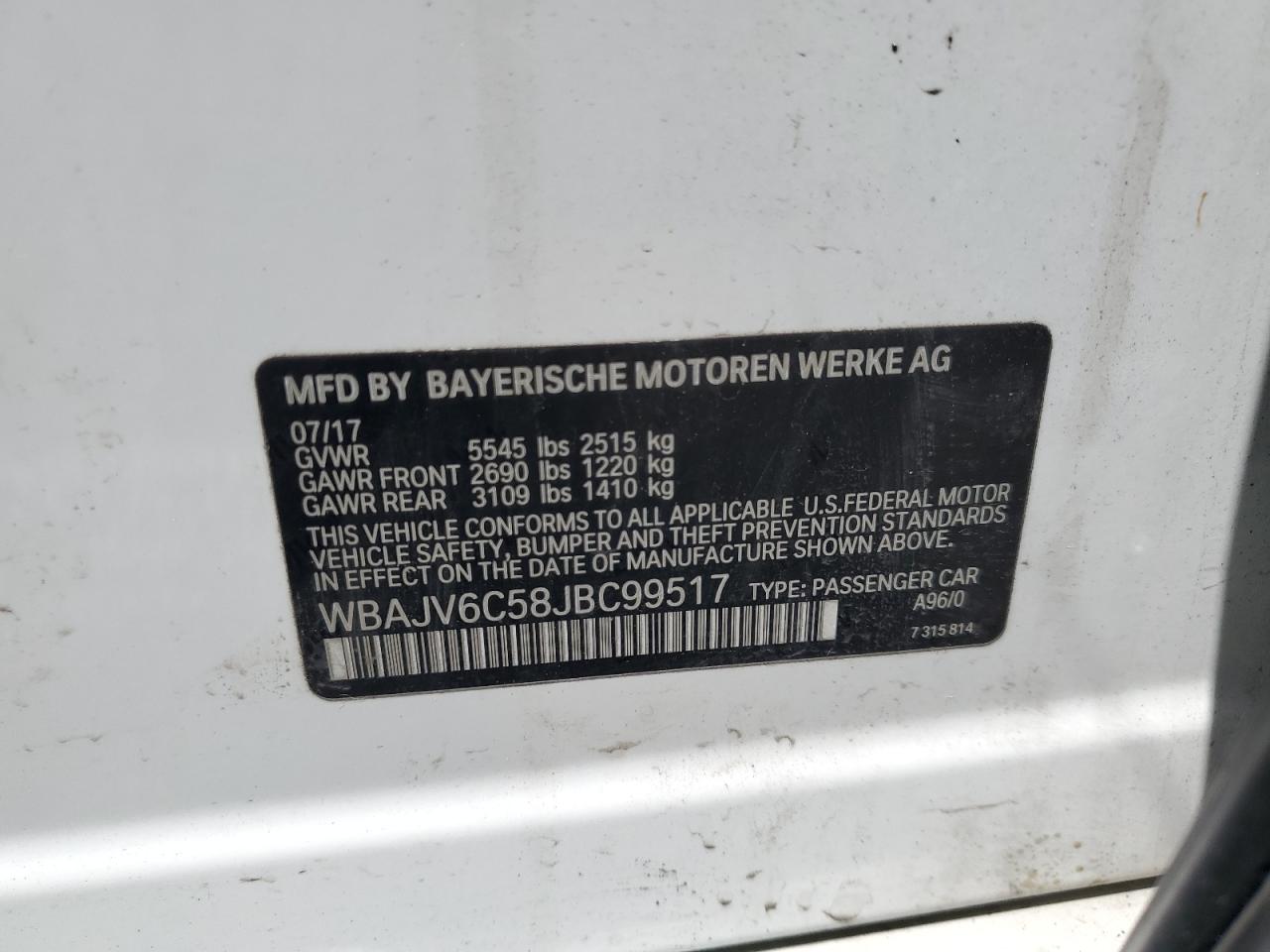 BMW 6 SERIES GT XIGT