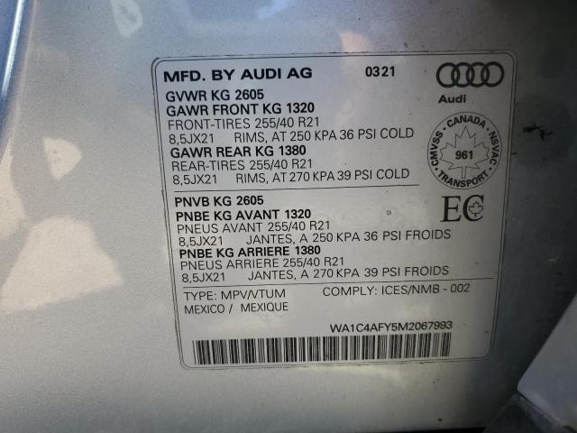 2021 AUDI SQ5 PRESTI WA1C4AFY5M2067993