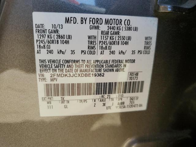 2013 FORD EDGE SEL - 2FMDK3JCXDBE19382