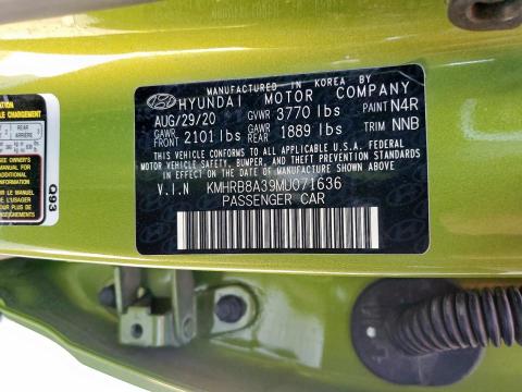 2021 HYUNDAI VENUE SE KMHRB8A39MU071636
