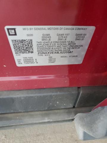 2020 CHEVROLET EQUINOX LT - 2GNAXVEX8L6220587