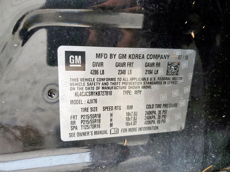 2019 BUICK ENCORE ESSENCE KL4CJCSM1KB727810