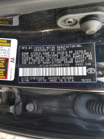 2021 TOYOTA AVALON XLE 4T1JA1AB9MU001133