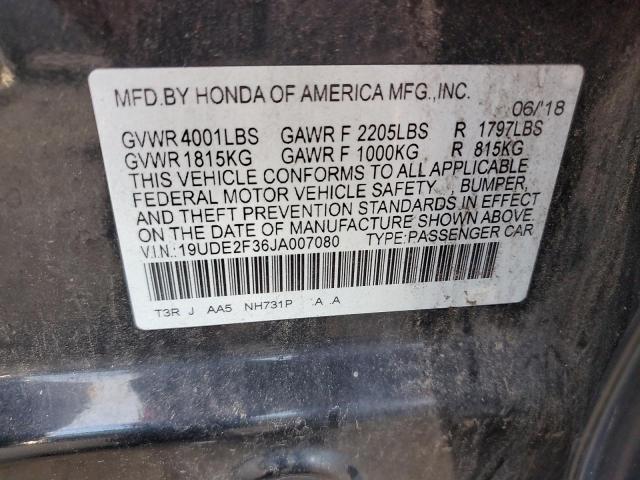 2018 ACURA ILX BASE W 19UDE2F36JA007080