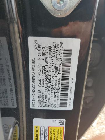2020 HONDA ACCORD SPO 1HGCV1F36LA100867