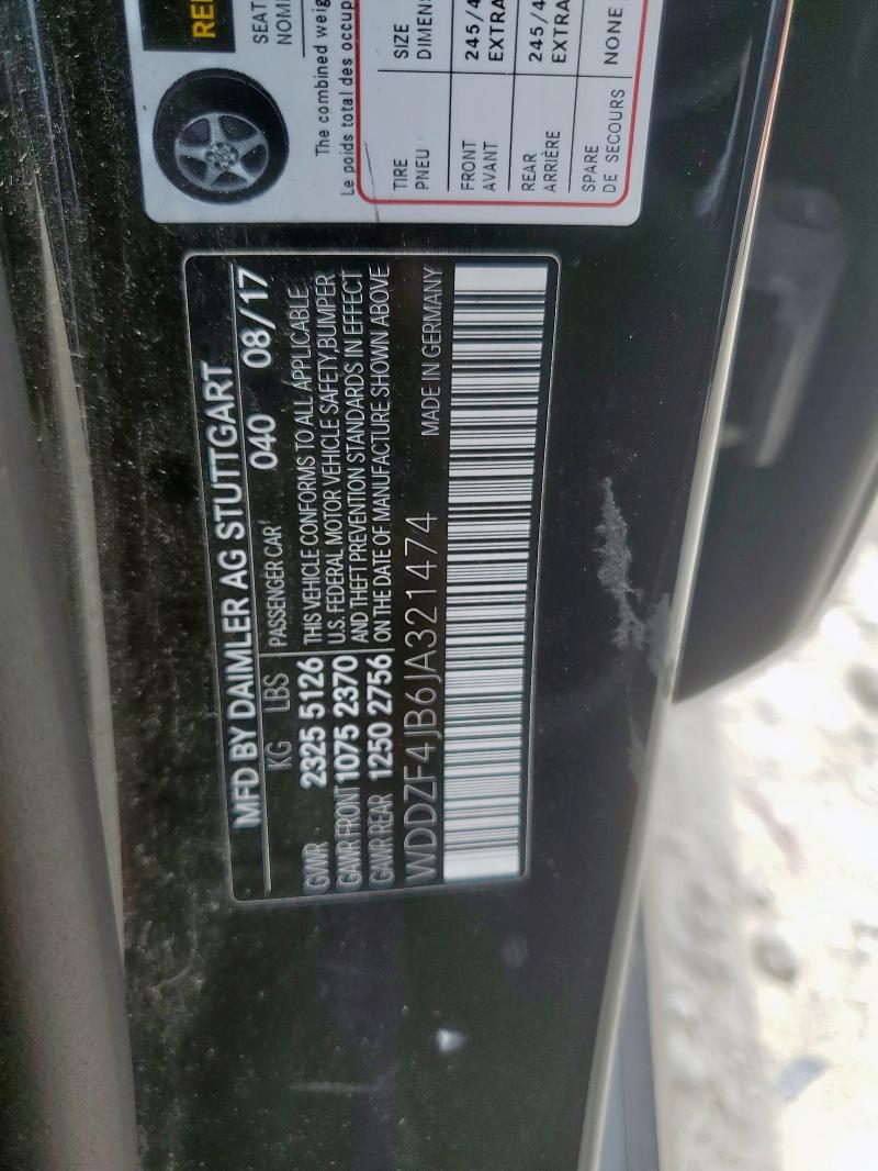 2018 MERCEDES-BENZ E 300 WDDZF4JB6JA321474