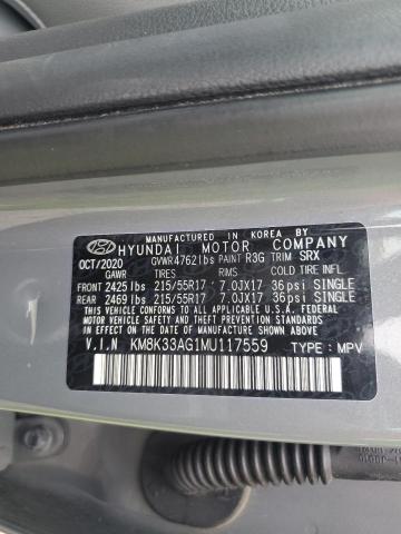 2021 HYUNDAI KONA LIMIT KM8K33AG1MU117559