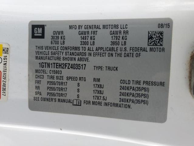 2015 GMC SIERRA C15 1GTN1TEH2FZ403517