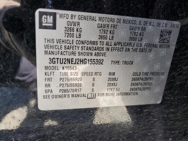 2017 GMC SIERRA K15 3GTU2NEJ2HG155392