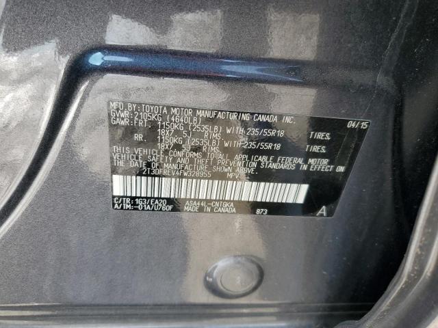 2015 TOYOTA RAV4 LIMIT 2T3DFREV4FW328955