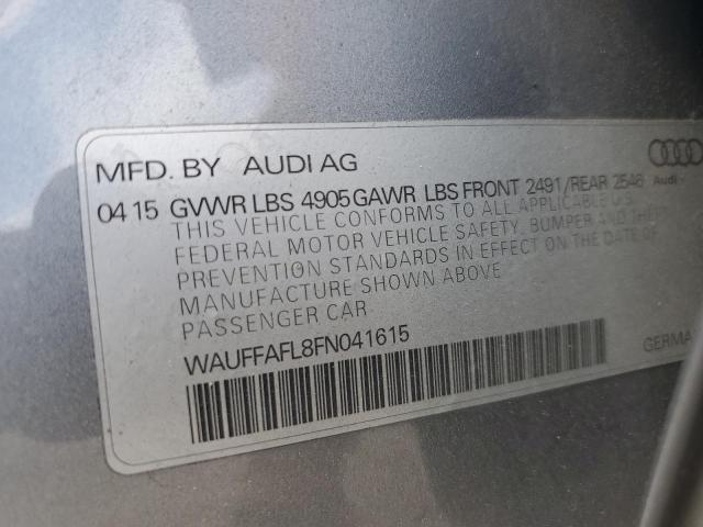 2015 AUDI A4 PREMIUM WAUFFAFL8FN041615