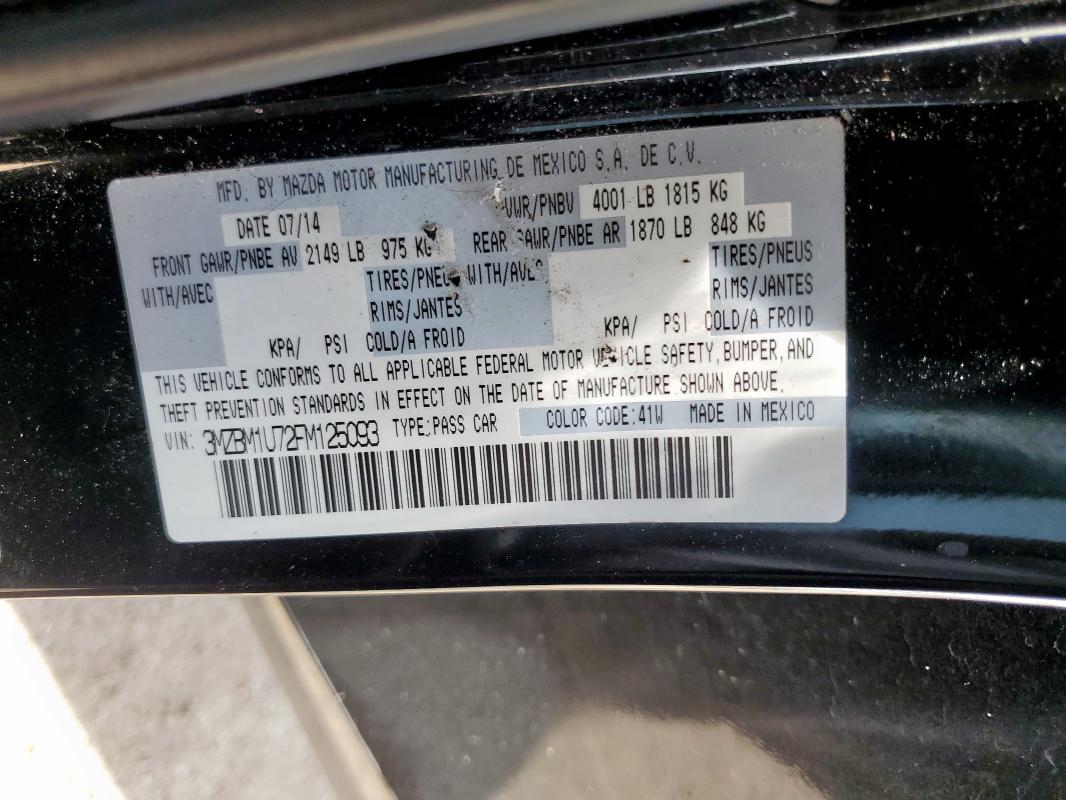 2015 MAZDA 3 SPORT - 3MZBM1U72FM125093