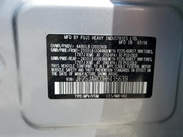 2017 SUBARU FORESTER 2 - JF2SJARC0HH435639