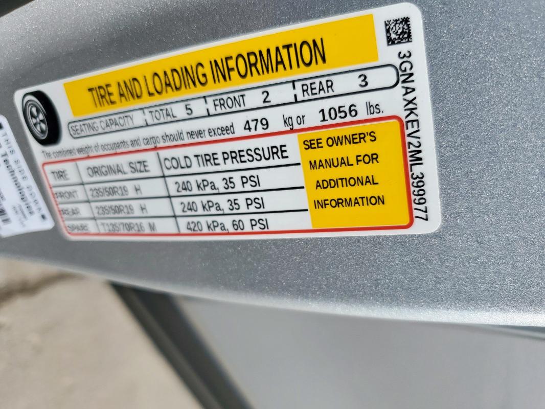 2021 CHEVROLET EQUINOX LT - 3GNAXKEV2ML399977