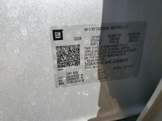 2019 GMC ACADIA DEN 1GKKNXLS4KZ208210