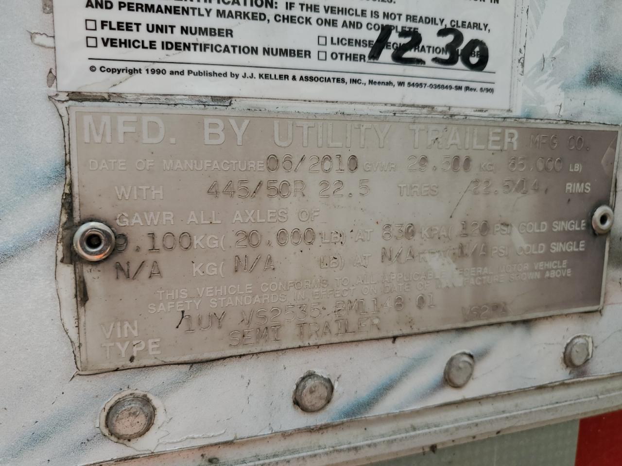 Lot #3206346125 2011 UTILITY VS2RA