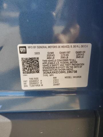 2024 CHEVROLET EQUINOX LT 3GNAXKEG9RL196738
