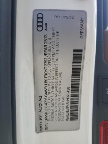 2017 AUDI A4 PREMIUM WAUANAF46HN023428