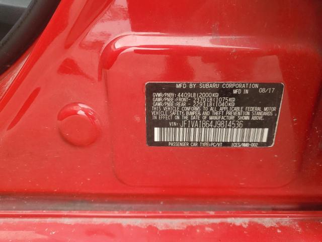 2018 SUBARU WRX JF1VA1B64J9814536