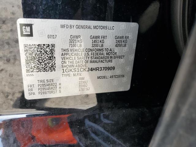 2017 GMC YUKON DENALI 1GKS1CKJ4HR370909