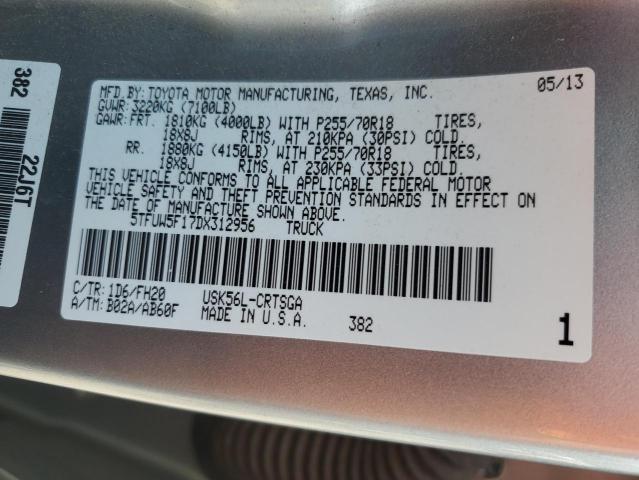 2013 TOYOTA TUNDRA DOU - 5TFUW5F17DX312956