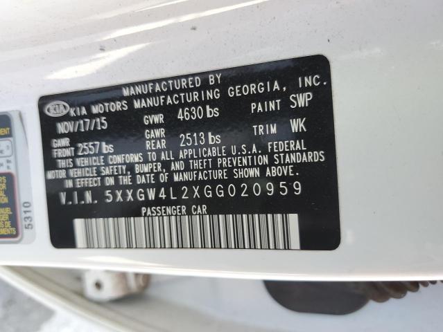 2016 KIA OPTIMA SX 5XXGW4L2XGG020959