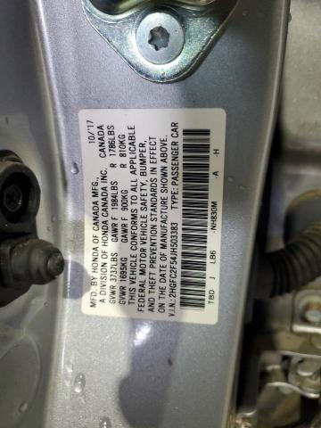 2018 HONDA CIVIC LX 2HGFC2F54JH503383