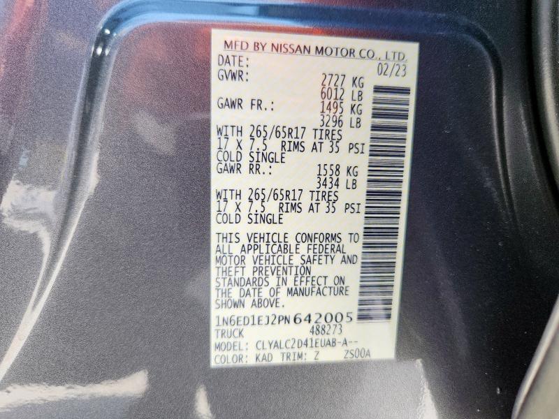 2023 NISSAN FRONTIER S 1N6ED1EJ2PN642005