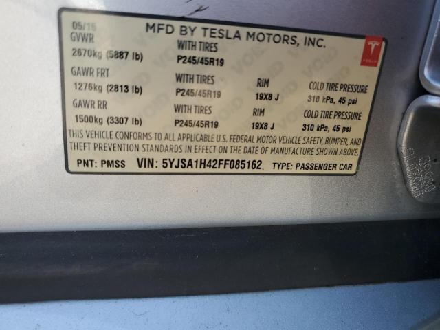 2015 TESLA MODEL S P8 5YJSA1H42FF085162
