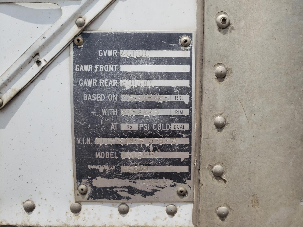 Lot #3204984123 2007 WABASH UNKNOWN