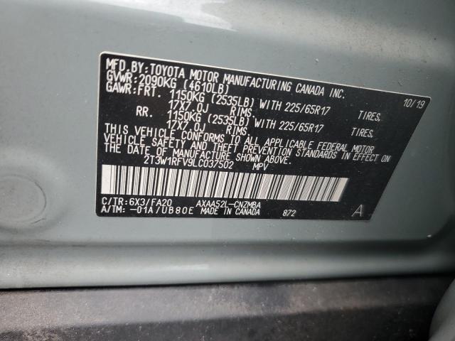 2020 TOYOTA RAV4 XLE - 2T3W1RFV9LC037502