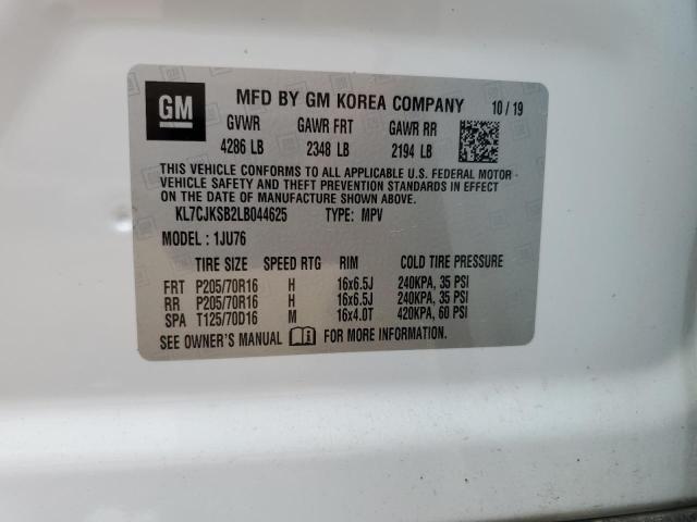 2020 CHEVROLET TRAX LS - KL7CJKSB2LB044625