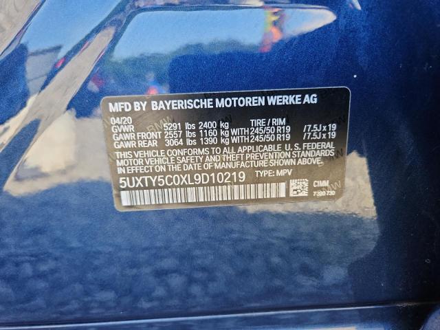 2020 BMW X3 XDRIVE3 5UXTY5C0XL9D10219